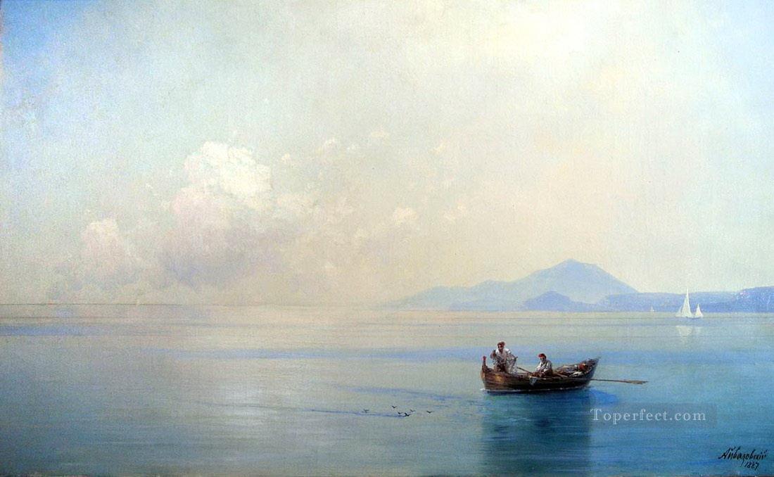 Ivan Aivazovsky 漁師と穏やかな海の風景油絵